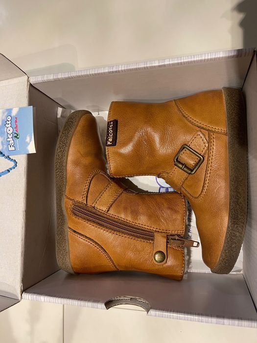 Сапоги чоботи з натуральної шкіри з натуральним хутром Naturino 24 роз