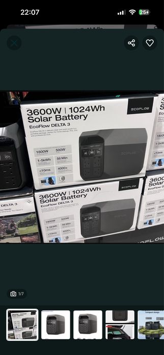 Зарядні станції. Ecoflow DELTA 3   Solar Battery