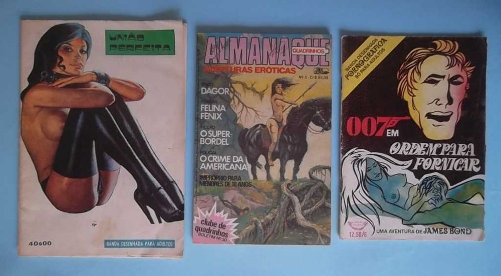 3 Revistas de BD para adultos RARAS anos 70.