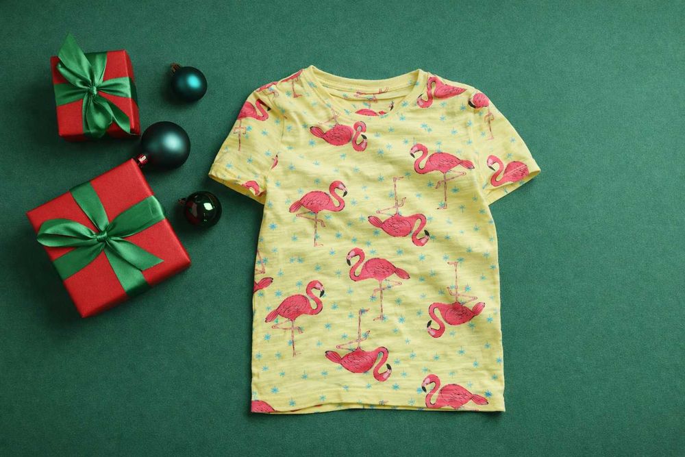 2-3 рок., 98 зріст Next. яскрава футболка з рожевими фламінго