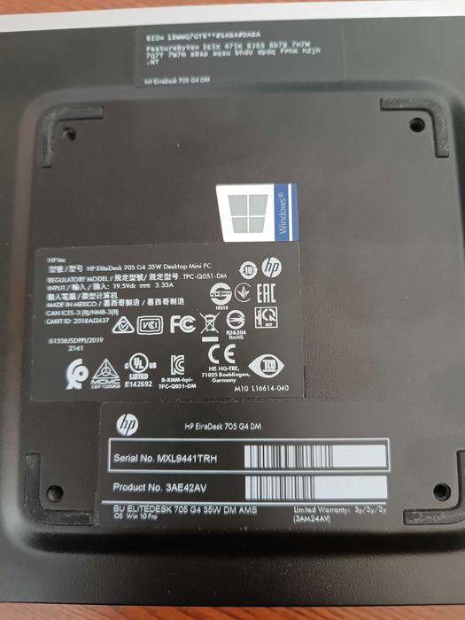 Komputer HP EliteDesk 705 G4 DM 35W Wifi mini