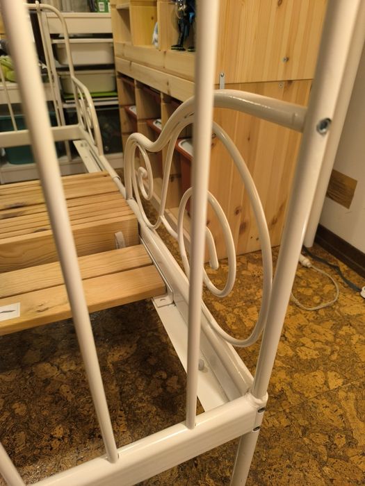 Cama de criança extensível, de ferro, ikea mennin