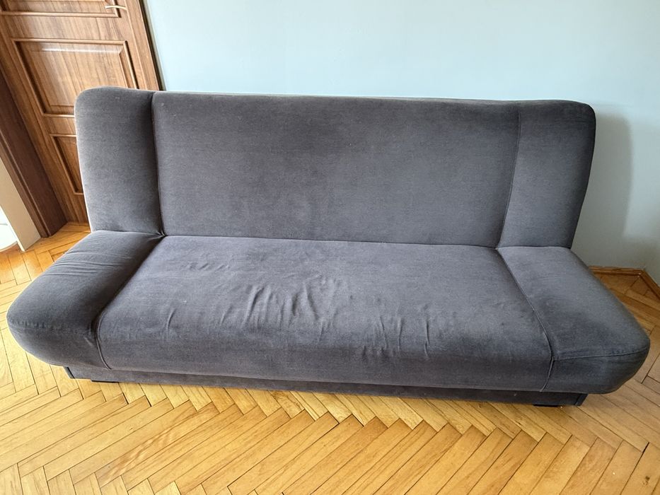 Sprzedam sprawną kanapę ciemny grafit