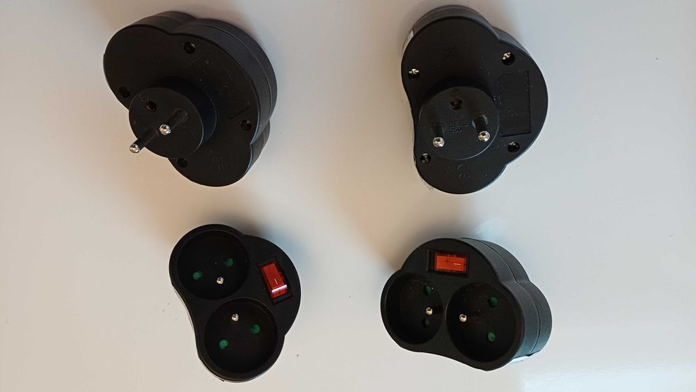 Zestaw Rozdzelaczy z wyłącznikiem 4szt białe lub czarne