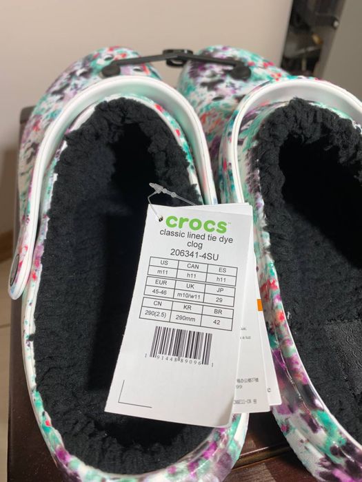 Crocs sport casual Крокси утеплені зимові тапочки домашні яскраві коль