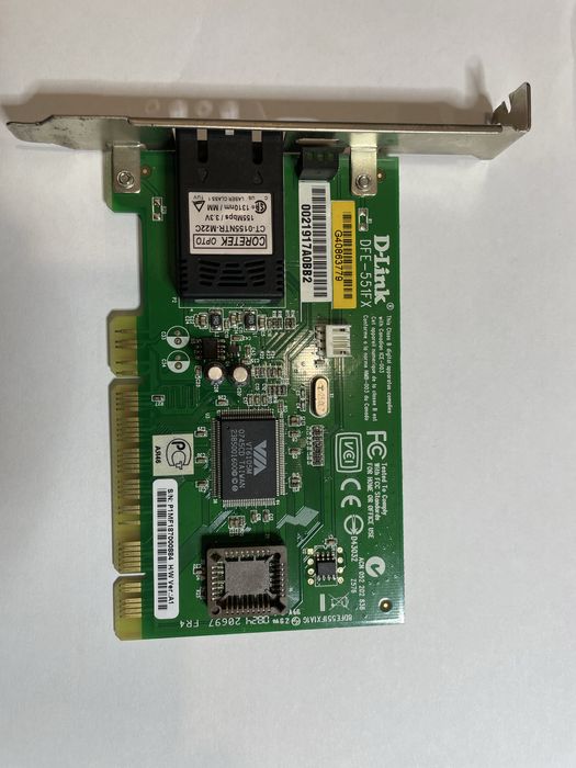 Мережевий адаптер 100Base-FX Fast Ethernet для шини PCI