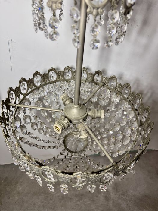 Lustre de teto antigo de cristal