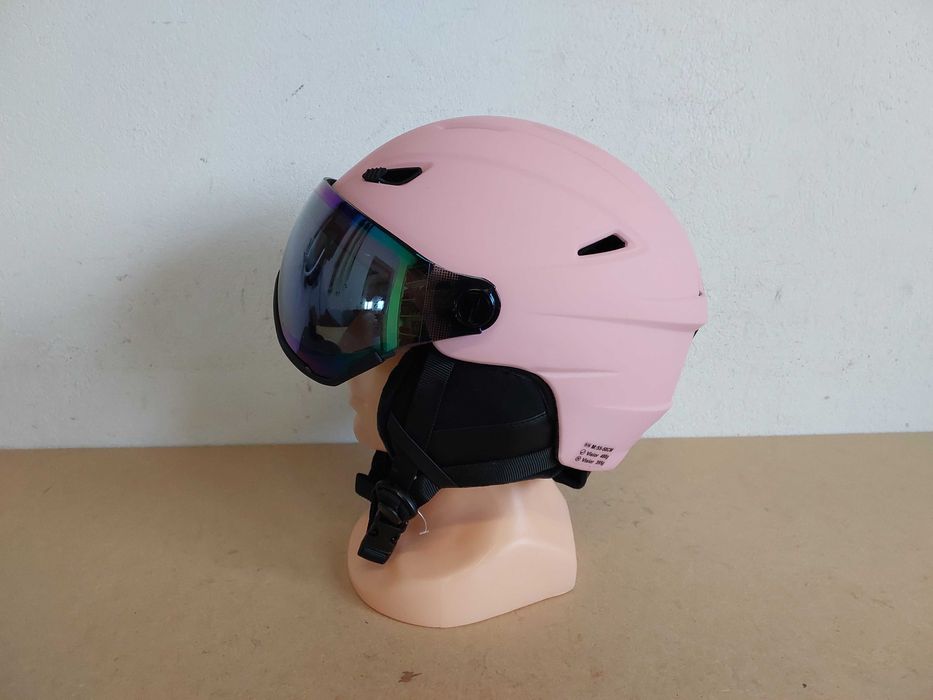 Kask narciarski z szybką regulowany M 55-58 cm
