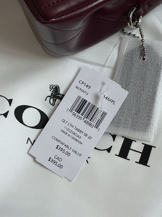 Сумка Coach Tabby 20 марсала