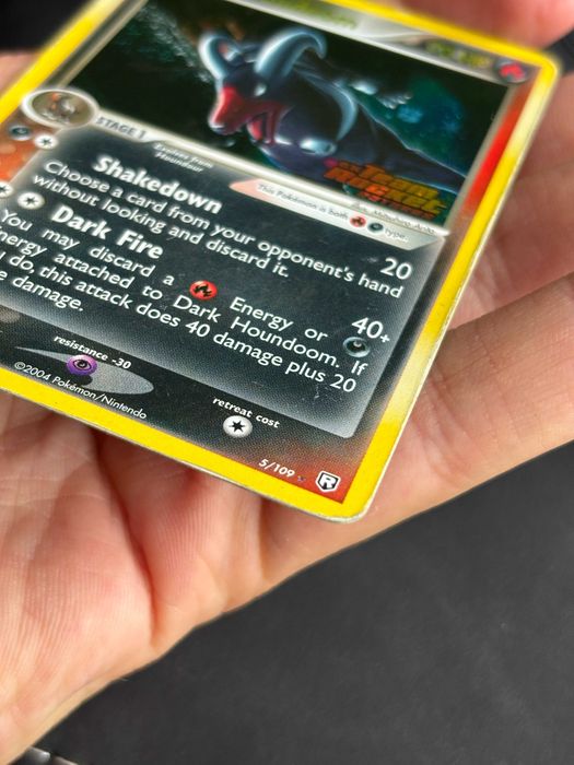 Karta Pokemon - Dark Houndoom (TRR 5) - Reverse Holo Stamp