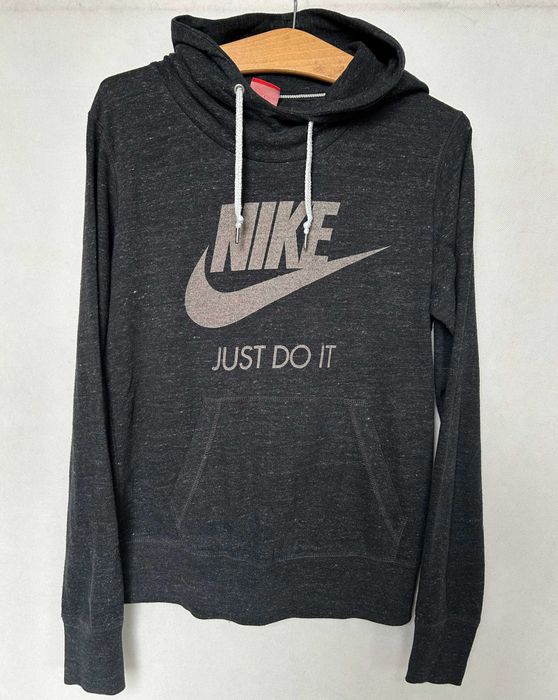 NIKE _ Szara melanżowa bluza z kapturem M