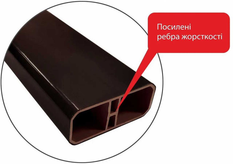 Універсальний ПВХ профіль для лавок, перил, огорож. Пластикова дошка