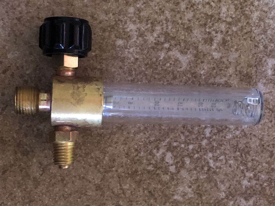 Ротаметр углекислотный/аргоновый газовый постовой Ar/CO2 25л/ч ДОНМЕТ