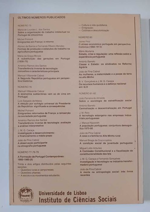 Revistas Análise Social - Universidade de Lisboa