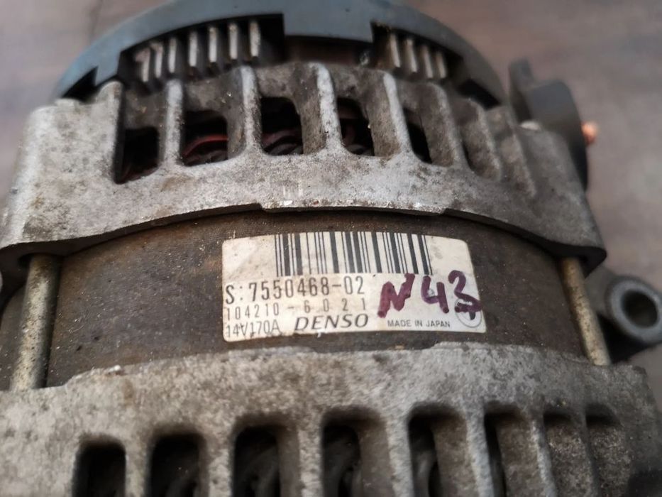 alternator denso 7550468 2.0i n43 bmw seria e90 e91 e92 e93 e81 e82 e87 e88