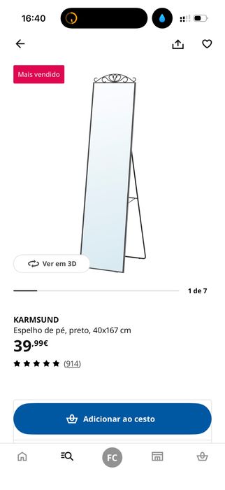 Espelho do ikea como novo