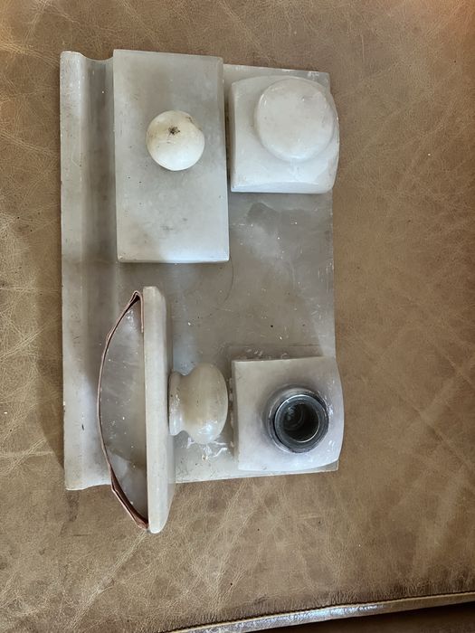 marmurowy zestaw na biurko antyk