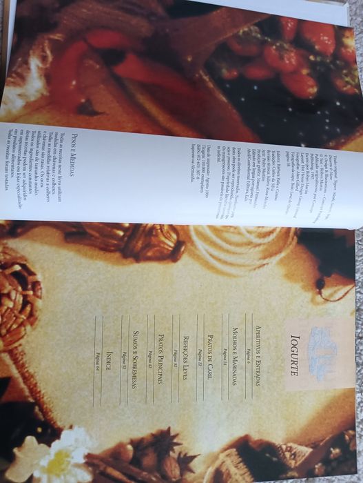 Iogurte: Entradas - Refeições - Molhos -Sobremesas	Como Novo