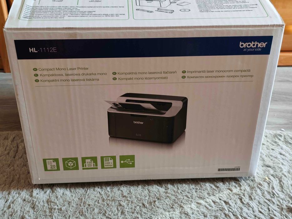 Drukarka laserowa BROTHER HL-1112E – cicha, wydajna. Gratis!