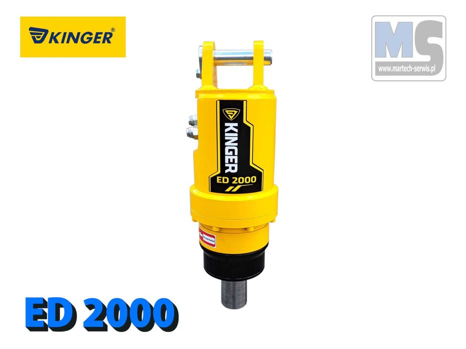 Wiertnica hydrauliczna do minikoparki KINGER ED 2000 1,5-3t GW 2 lata
