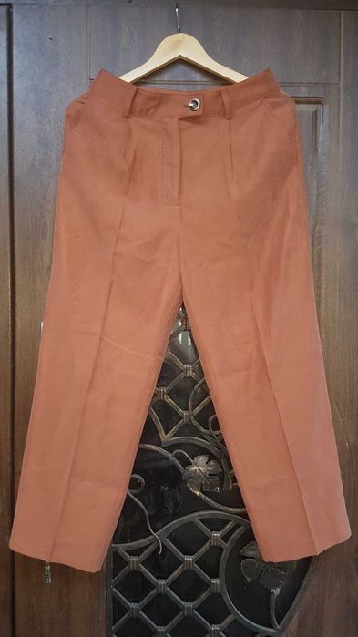 момы кюлоты  брюки со стрелками штаны талия высокая посадка  брюки