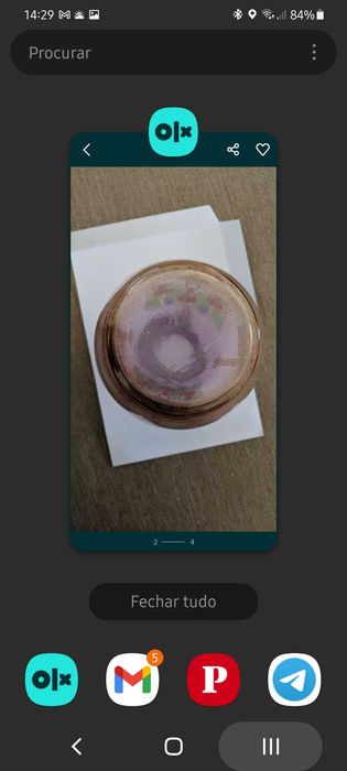 Jarra em Vidro com filete a ouro