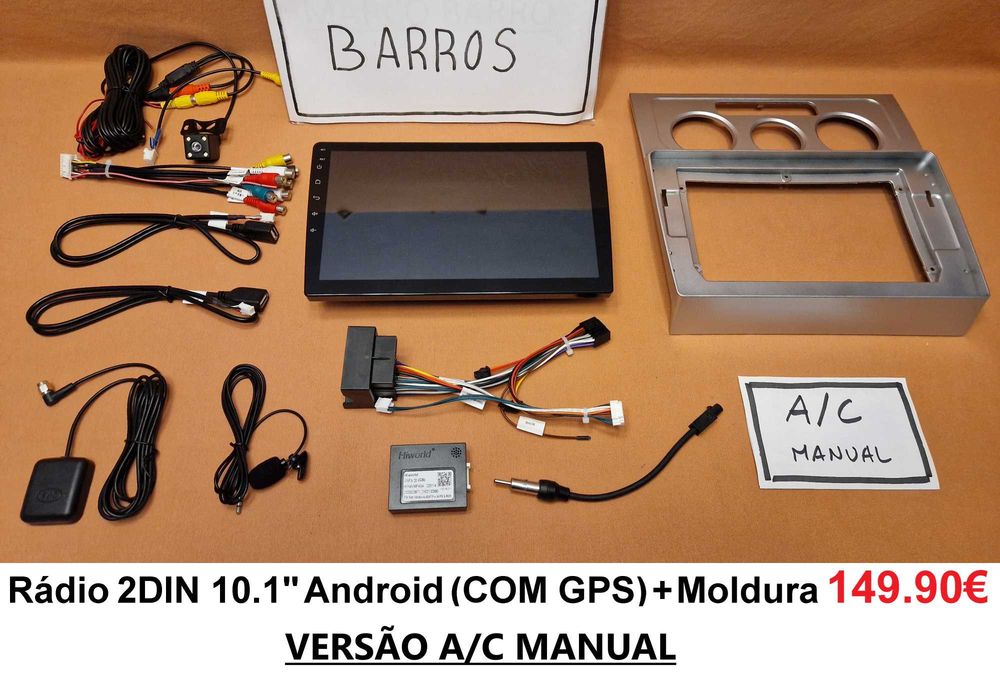 (NOVO) Rádio • 2DIN 10.1" • VW Touran • Android • [4+64GB] • Wifi GPS