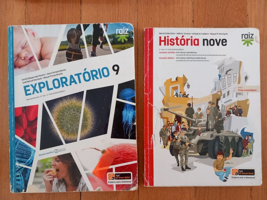 Manuais e cadernos de atividades 9° ano.
