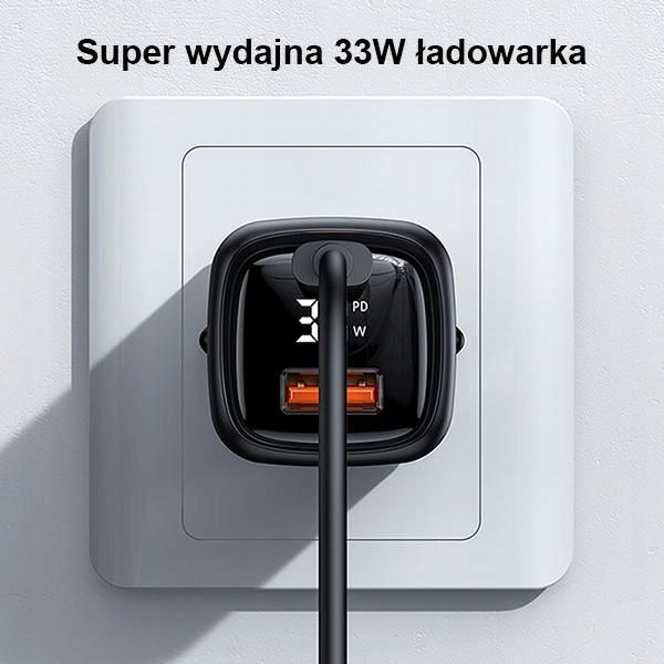Ładowarka USAMS T46 33W USB-C + USB PD3.0 QC3.0 szybkie ładowanie