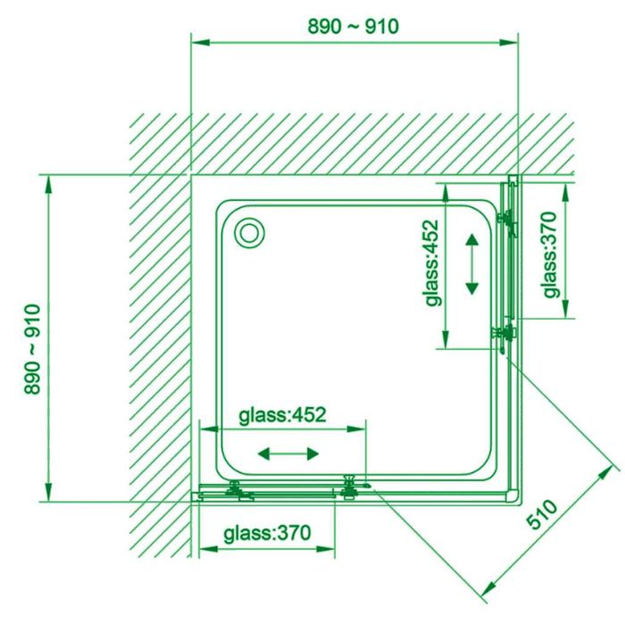 Душевая кабина Koller Pool. Квадрат 90х90. 6мм. Уценка. Идеал