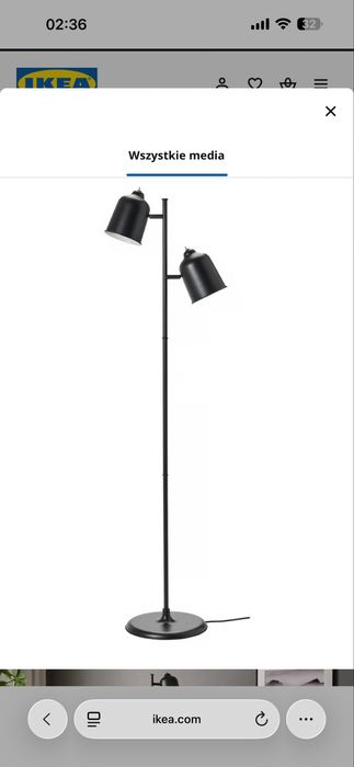 Lampa stojaca czarna