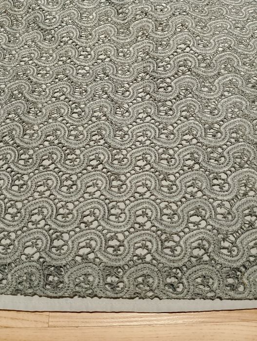 Szara Srebrna Koronkowa Spódnica Ołówkowa Max Mara Made In Italy