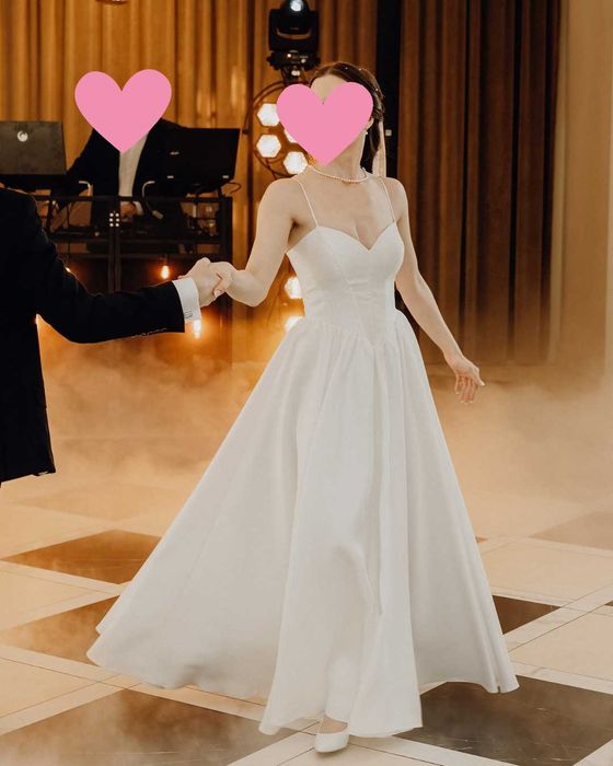 Klasyczna suknia ślubna z gorsetem w stylu Bridgerton (170+5cm/M)