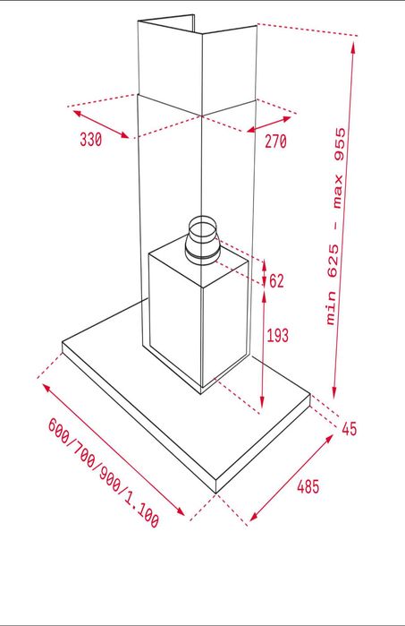 Exaustor Chaminé Teka DPL 786 T 70CM