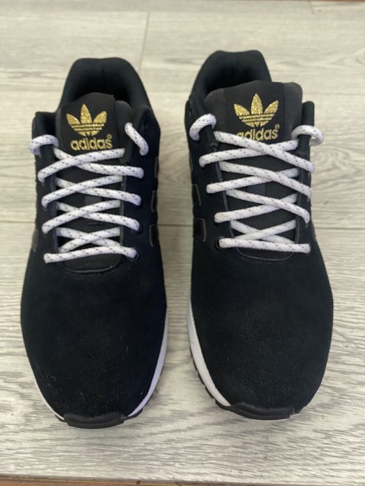 Adidas black and gold shoes zx flux sales