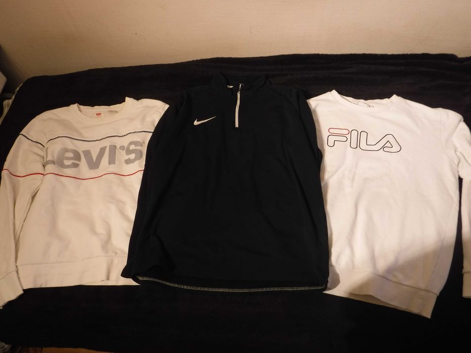 Komplet dla nastolatka 3 bluzy  ,  Levi's , Fila , Nike