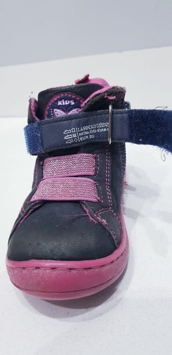 Skórzane dziecięce zimowe buciki lasocki R20