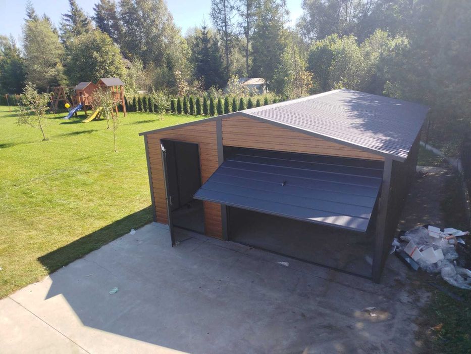 Garaż blaszany drewnopodobny PRODUCENT