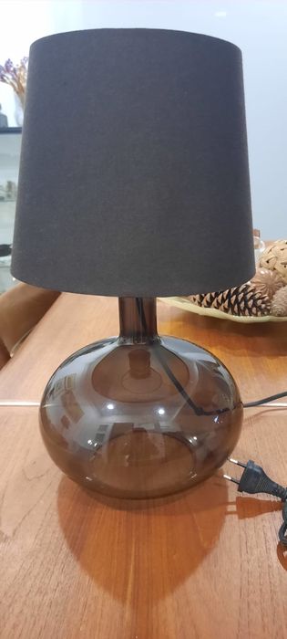 Candeeiro vidro e abajur