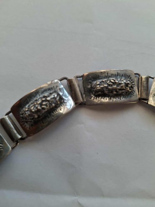 Srebrna bransoletka i kolczyki