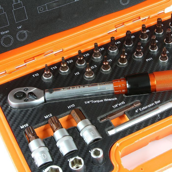 Klucz Dynamometryczny Bjc 1/4" 5-25 Nm / Zestaw