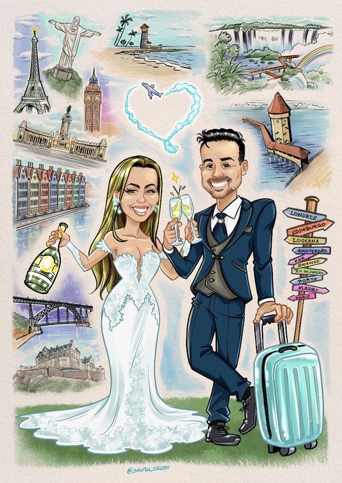 Caricaturas para Casamento
