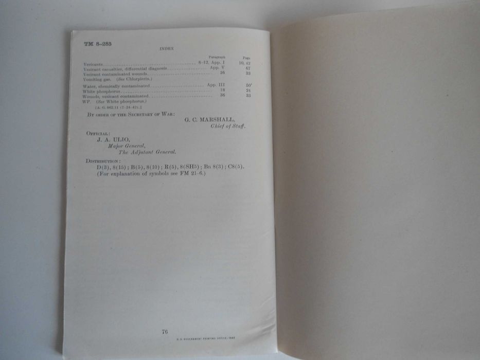 Manual Técnico (TM 8-285)  Departamento de Guerra USA (1942)
