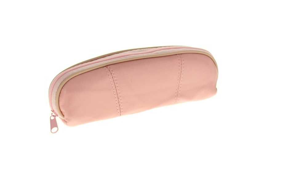 Piórnik ze skóry naturalnej różowy wybór kolorów