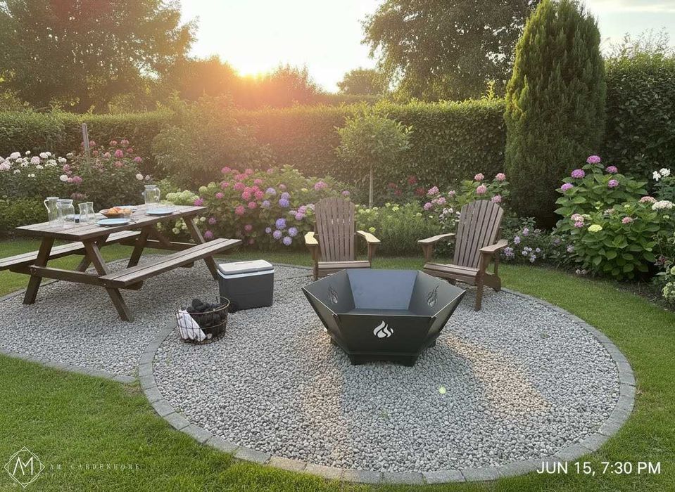 PALENISKO ogrodowe HEKSAGON 75cm Podwójne dno nie do przepalenia 0,5cm