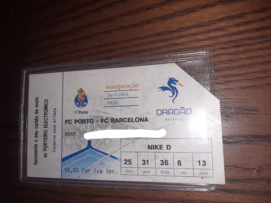 Bilhete inauguração Estádio do Dragão - Estreia Messi