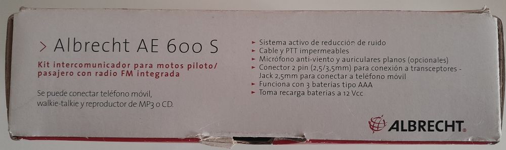 Intercom motard Albrecht AE 600S