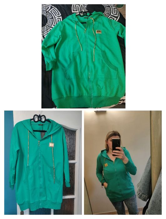 Nowa bawełniana bluza, trawka La Pia do 120 biust