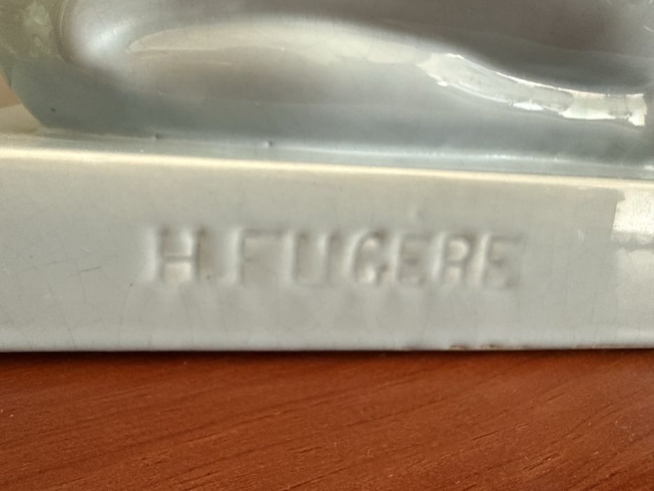Escultura Art Déco em Cerâmica - H. Fugère (Henry Fugère)