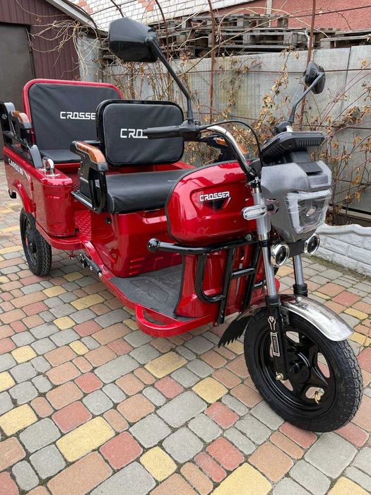 ТОП ПРОДАЖ! Электротрицикл грузовой 1000W CARGO 10" 60V 32Aн- Червоний